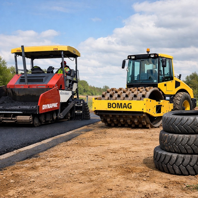 Шины на каток BOMAG и Dynapac